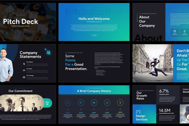 I will make a modern investor pitch deck PPT presentation