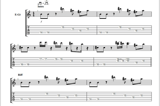 I will make accurate guitar and bass tabs transcription