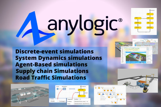 I will make an anylogic simulation models and visualize results