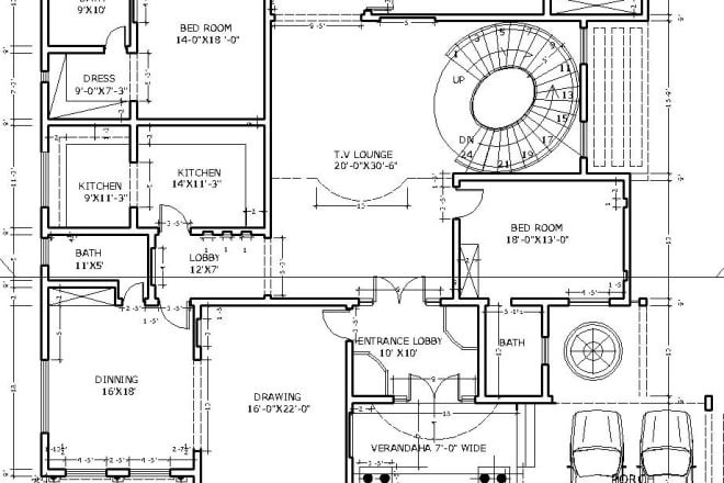 I will make architectural drawings in autocad
