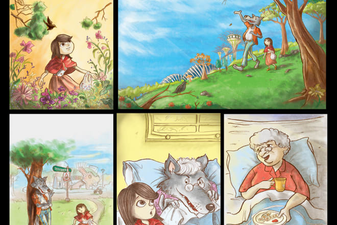 I will make cartoon illustration for your website and merchandise business