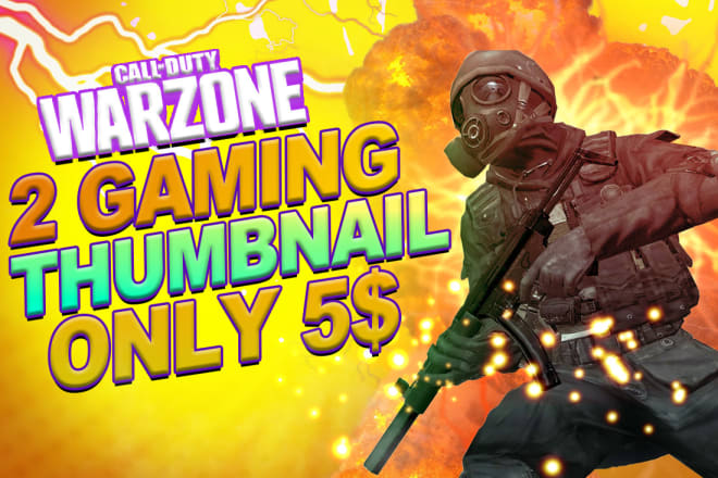 I will make cod warzone thumbnail in 2 hours