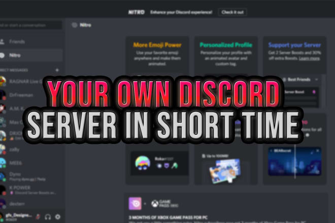 I will make custom discord server professionally