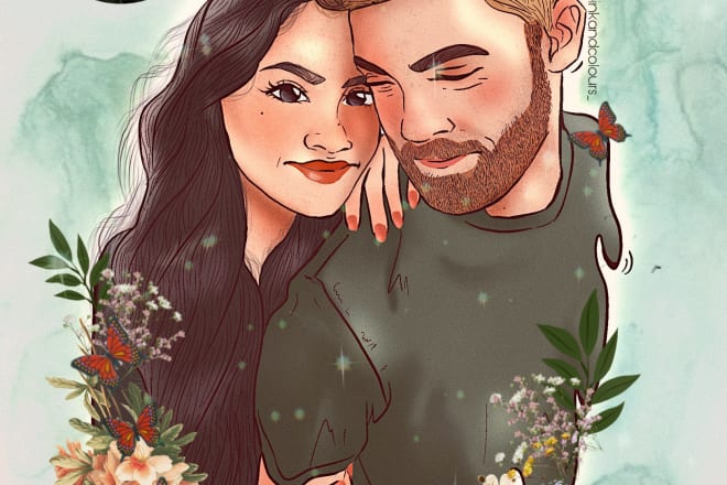 I will make digital portrait in an aesthetic way fast