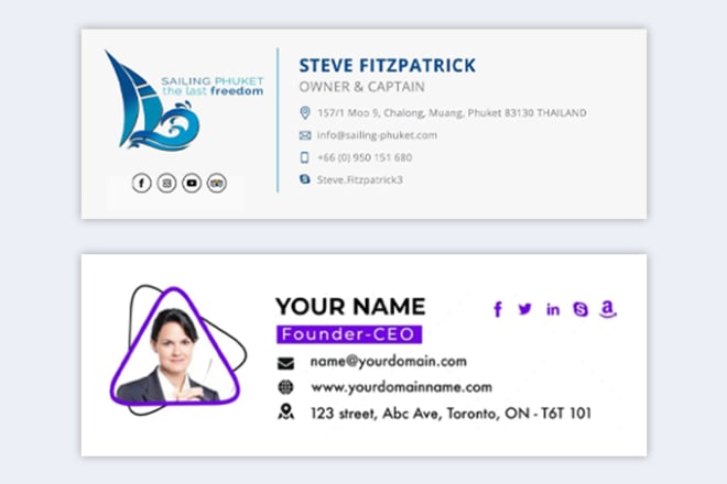 I will make modern clickable HTML email signature