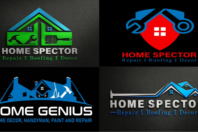 I will make outstanding home repair, roofing, remodeling, handyman logo