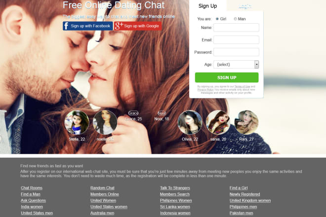 I will make php dating website with chat room list