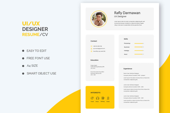 I will make professional CV and resume design