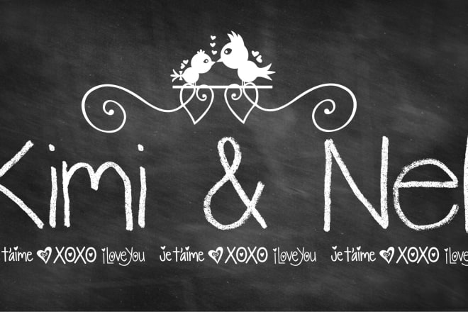 I will make you a custom chalkboard text style design