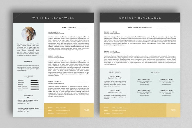 I will make you a super cool resume CV