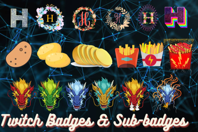 I will make your custom twitch badges and sub badges all sizes