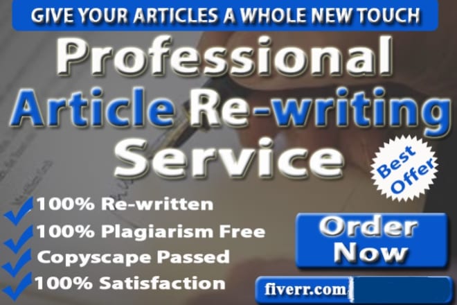 I will manually rewrite your article or website content or blog post