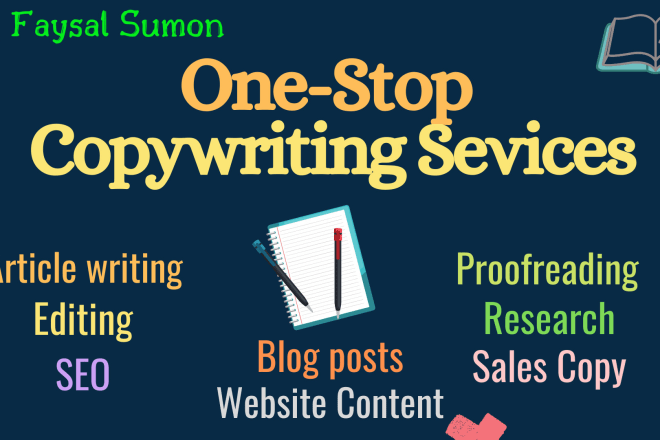 I will offer one stop copywriting services