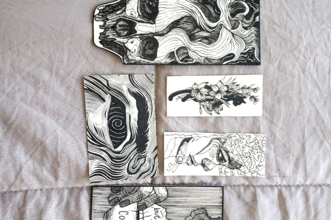 I will paint and draw bookmarks by hand and in different techniques and materials