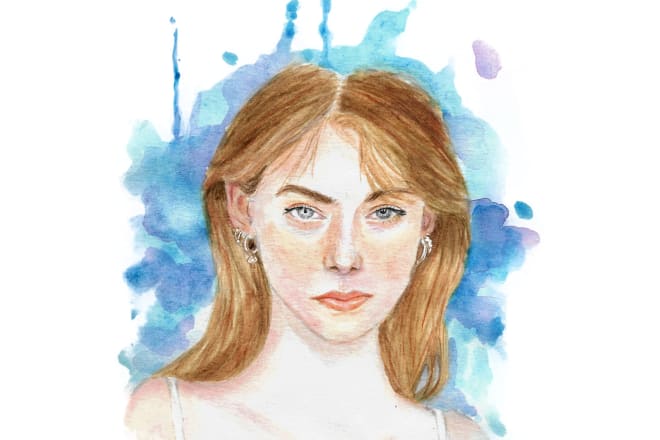 I will paint watercolor portrait realistically and authentic