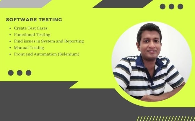 I will perform software, website and user testing