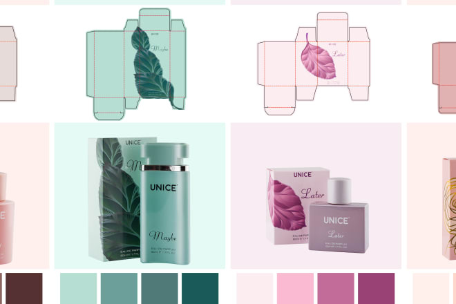 I will perfume box and logo design