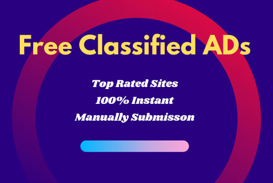 I will post free ads on top sites manually