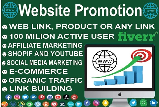 I will promote and market your website to, targeted country and social networks