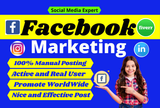 I will promote facebook marketing for any service in worldwide