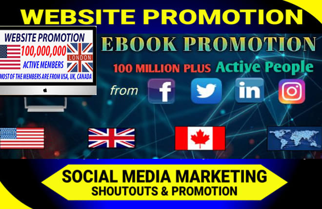 I will promote your website, business, apps, or link advertise on the social media