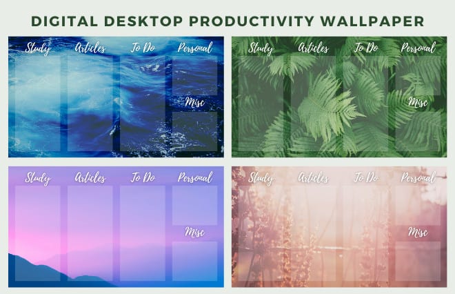 I will provide desktop organizer wallpaper instant digital download