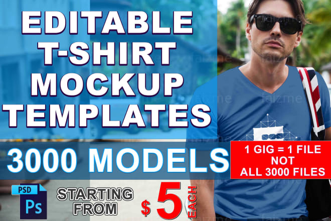 I will provide editable tshirt mockup file