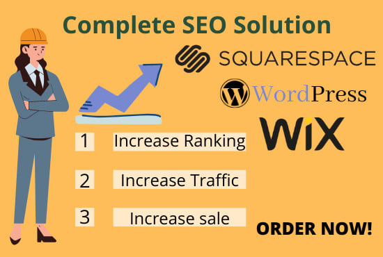 I will provide SEO services for squarespace, wordpress or wix site for higher ranking