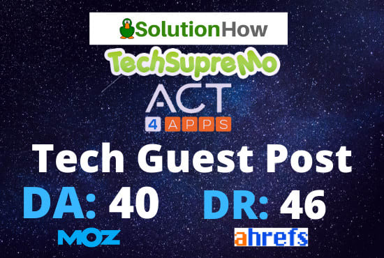 I will publish tech guest post on da 45 blog