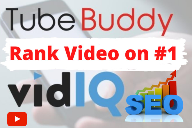 I will ranking youtube videos SEO with vidiq and tubebuddy