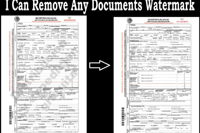 I will remove, PDF documents, watermark text