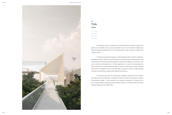 I will review and critique your architectural portfolio