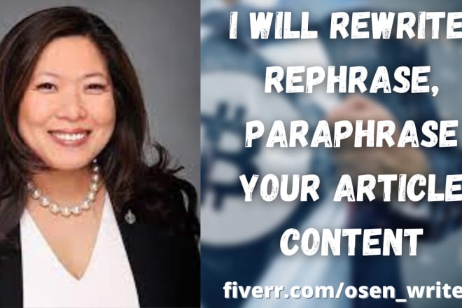 I will rewrite, rephrase, paraphrase your article content
