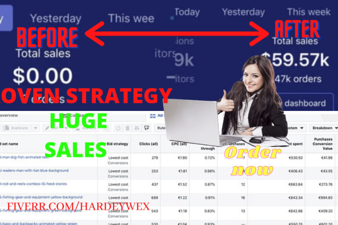 I will run conversion facebook ads shopify ecommerce marketing for shopify sales
