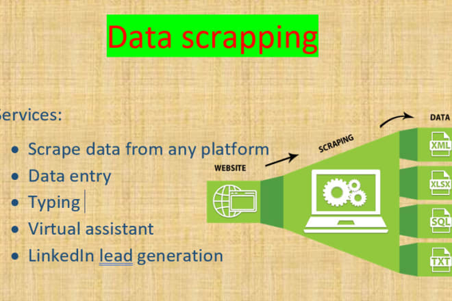 I will scrape active data, job listings, data entry, copy paste