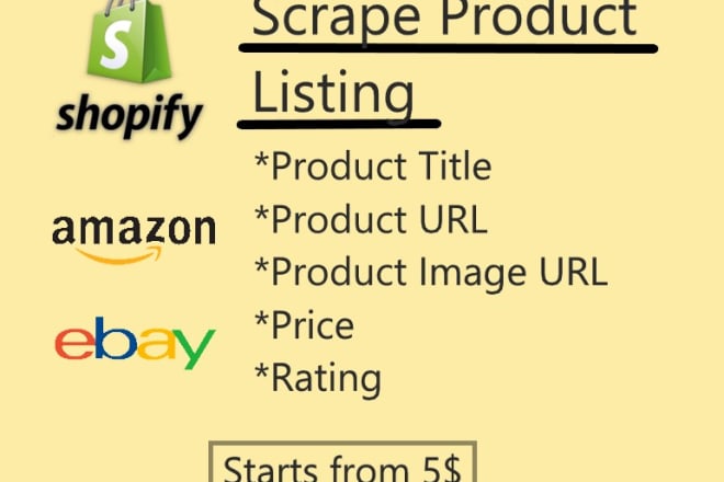 I will scrape product details from any ecommerce store