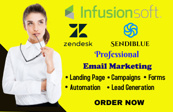 I will set up sendinblue, infusionsoft and zendesk