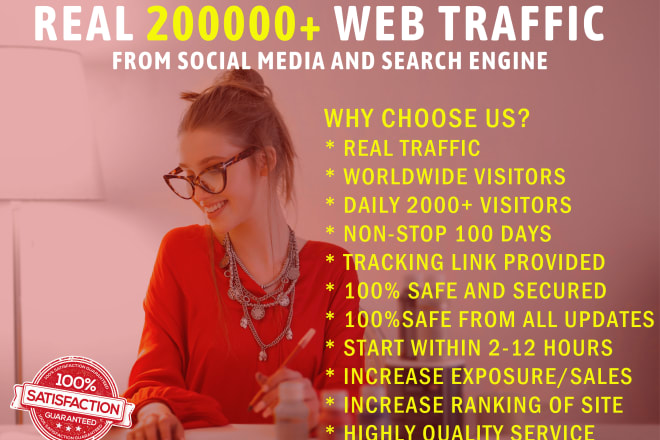 I will sky rocket your organic traffic 200,000 visitors