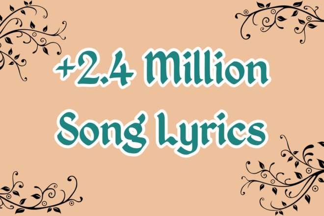 I will song lyrics database mixed