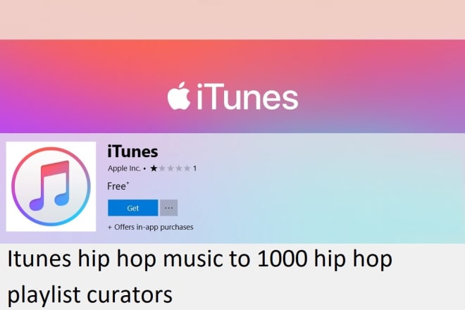 I will submit your itunes hip hop music to 1000 hip hop playlist curators