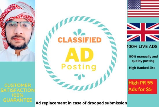 I will top ranking free classified ad posting in USA