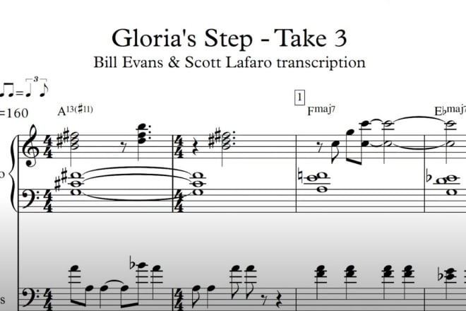 I will transcribe or write any jazz solo