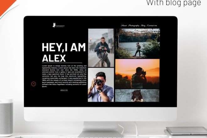 I will transfer this photography website template