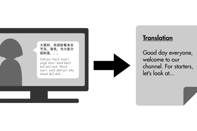 I will translate between chinese and english from audio to text