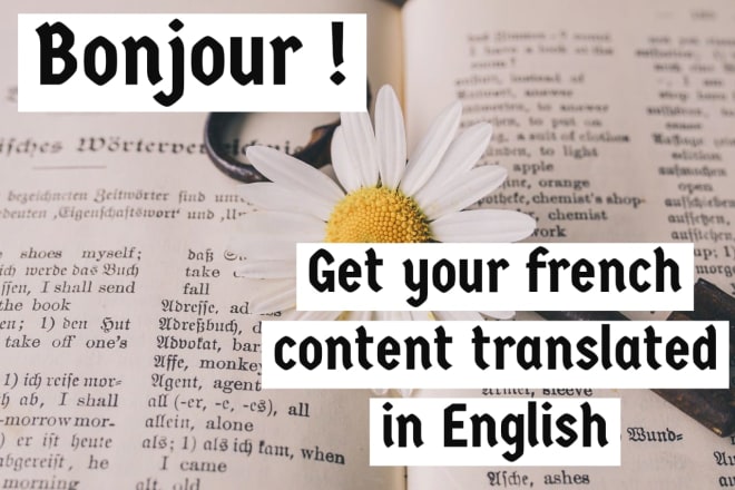 I will translate french language to english