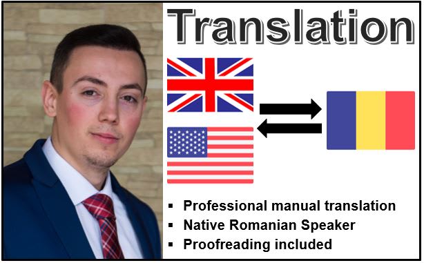 I will translate native romanian to english and vice versa