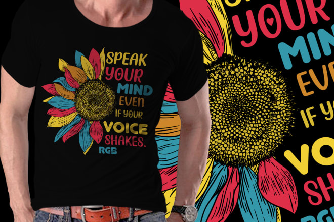 I will trendy typography t shirt design and custom graphic t shirt