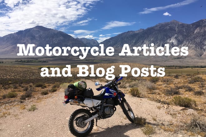 I will write a motorcycle article or blog post