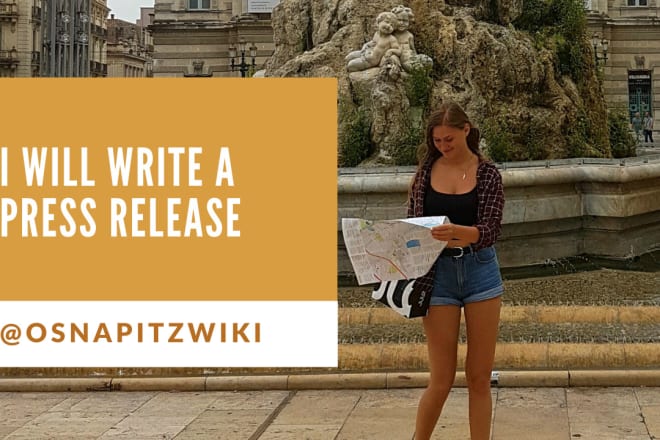 I will write a press release