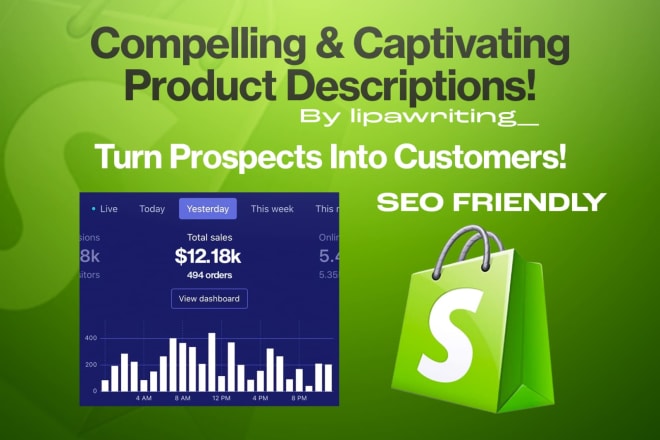 I will write compelling shopify product descriptions